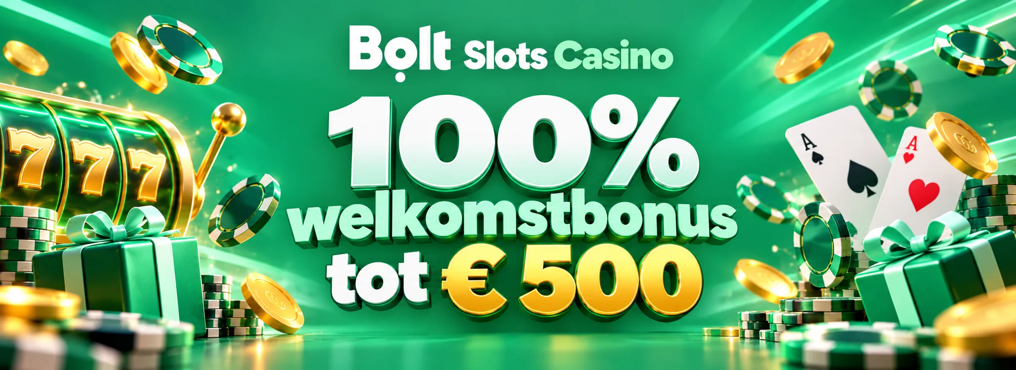 Welkomstbonus van Bolt Slots Casino: 100 procent tot 500 euro